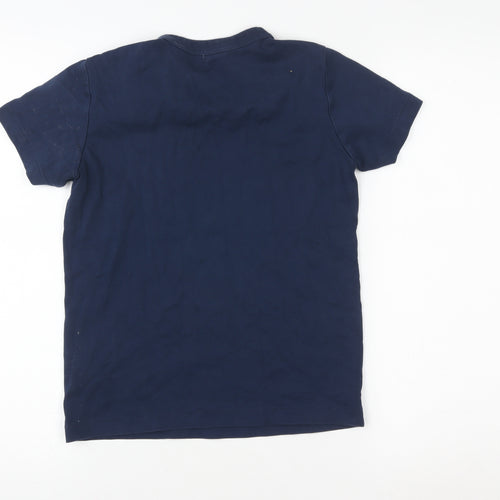 Uniqlo Women Blue XS Basic Crew Neck Cotton T-Shirt