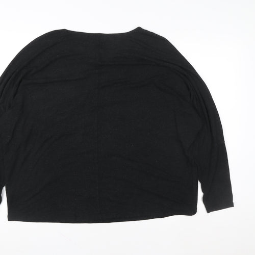 Dorothy Perkins Women Black UK 18 Pullover Sweatshirt Pearl Accent