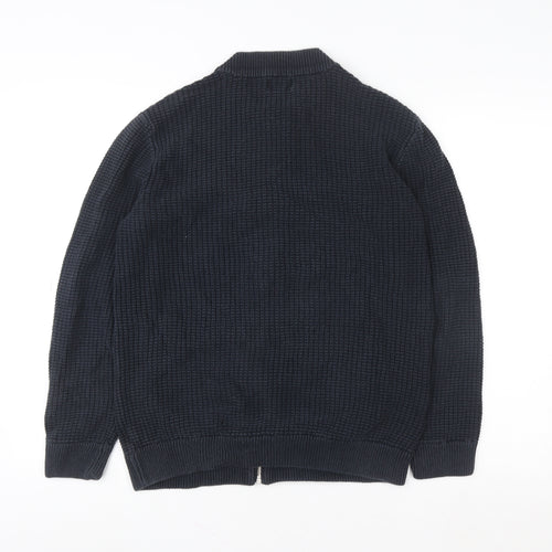 Next Men's Blue Full Zip Knit Sweatshirt Size M