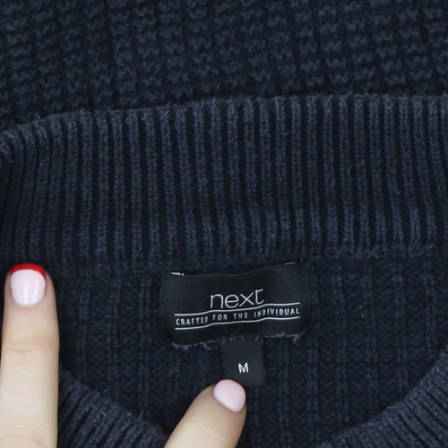 Next Men's Blue Full Zip Knit Sweatshirt Size M