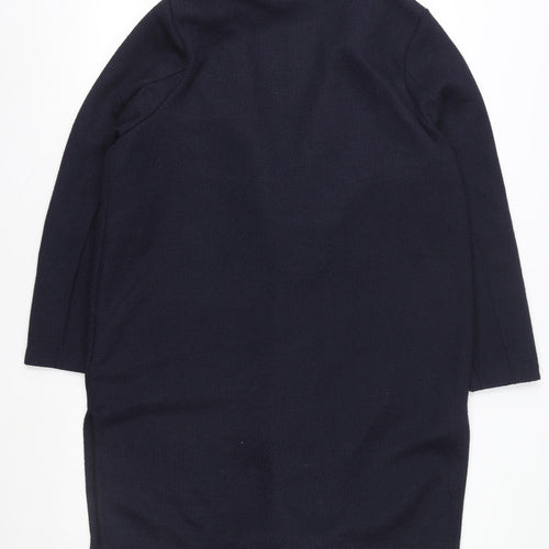 Marks and Spencer Men's Navy Blue Knit Polyester Coatigan Size 44 Regular Fit