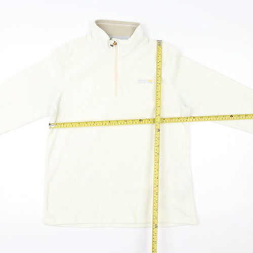 Regatta Women Beige Fleece 1/4 Zip Pullover Sweatshirt UK 12