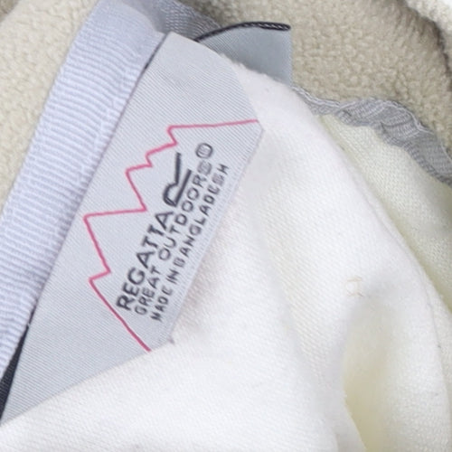 Regatta Women Beige Fleece 1/4 Zip Pullover Sweatshirt UK 12