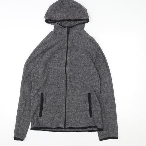 Mountain Warehouse Women Grey XS Full Zip Hooded Fleece Hoodie