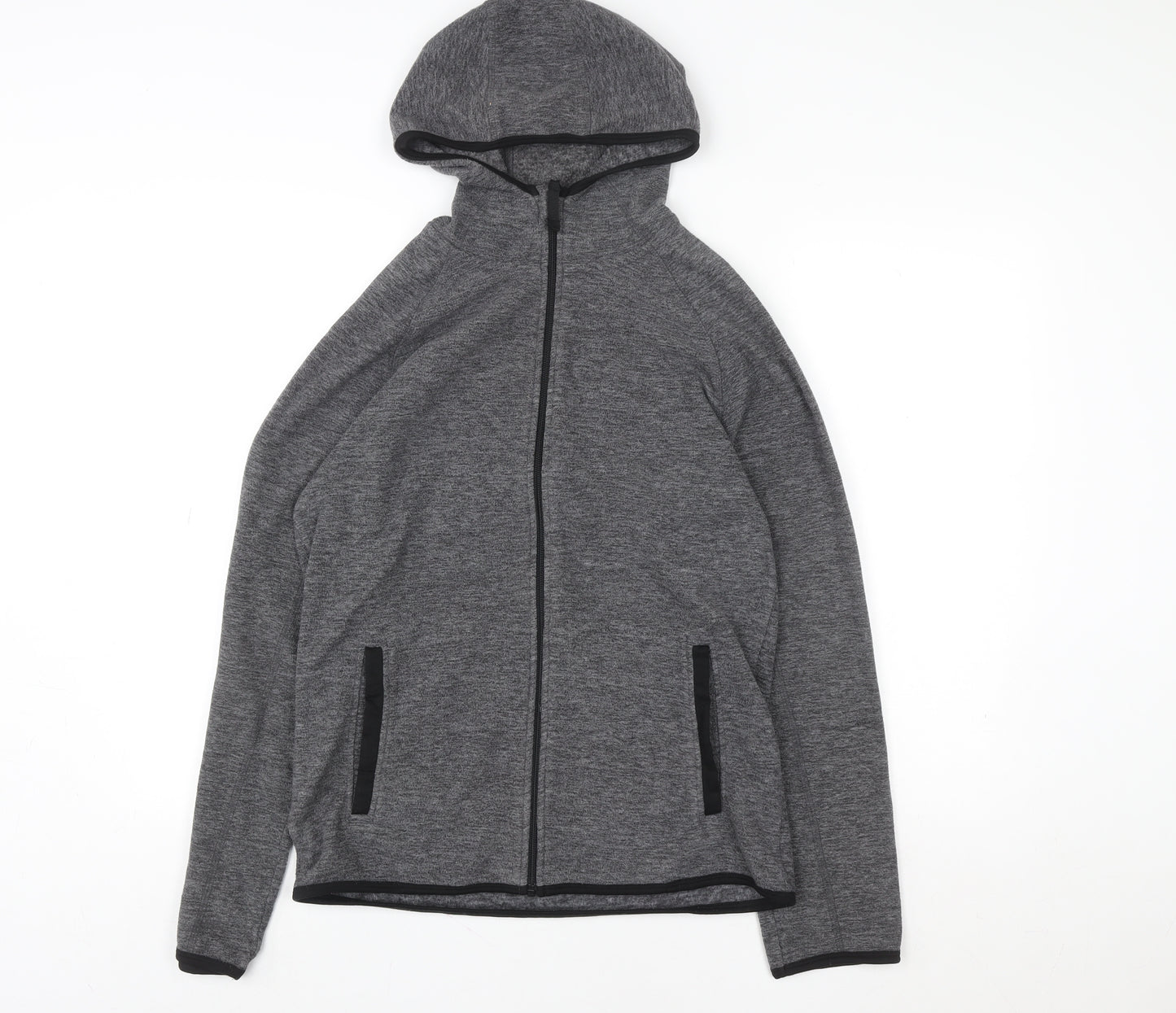 Mountain Warehouse Women Grey XS Full Zip Hooded Fleece Hoodie