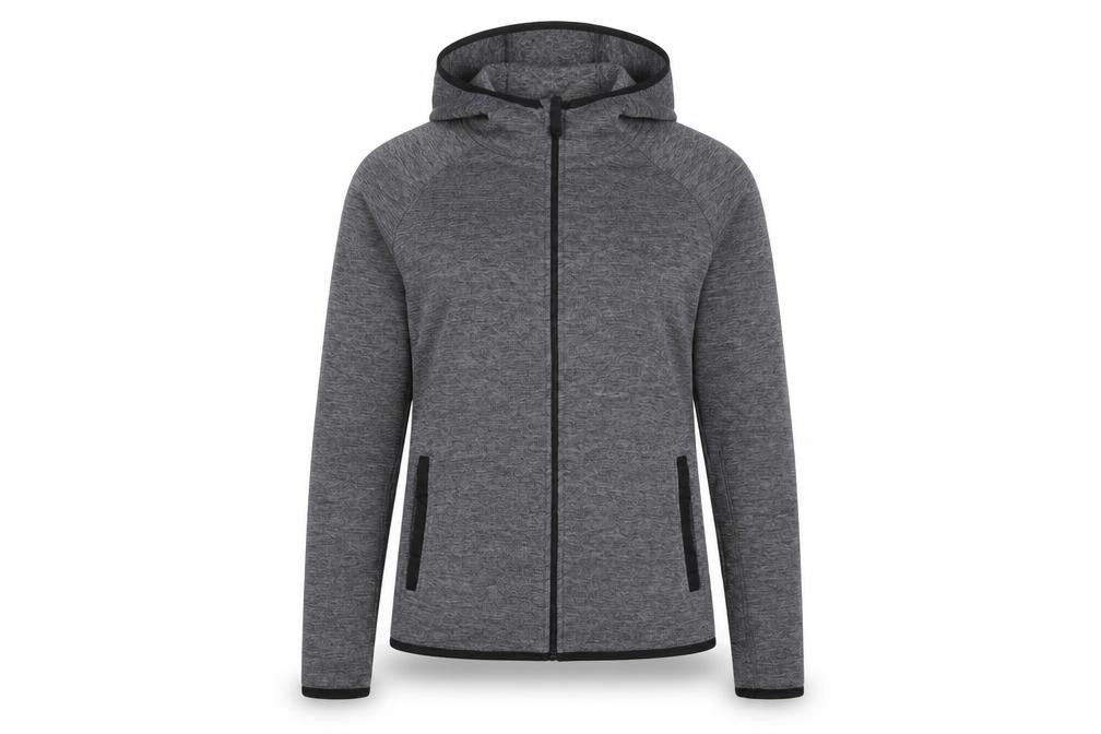 Mountain Warehouse Women Grey XS Full Zip Hooded Fleece Hoodie