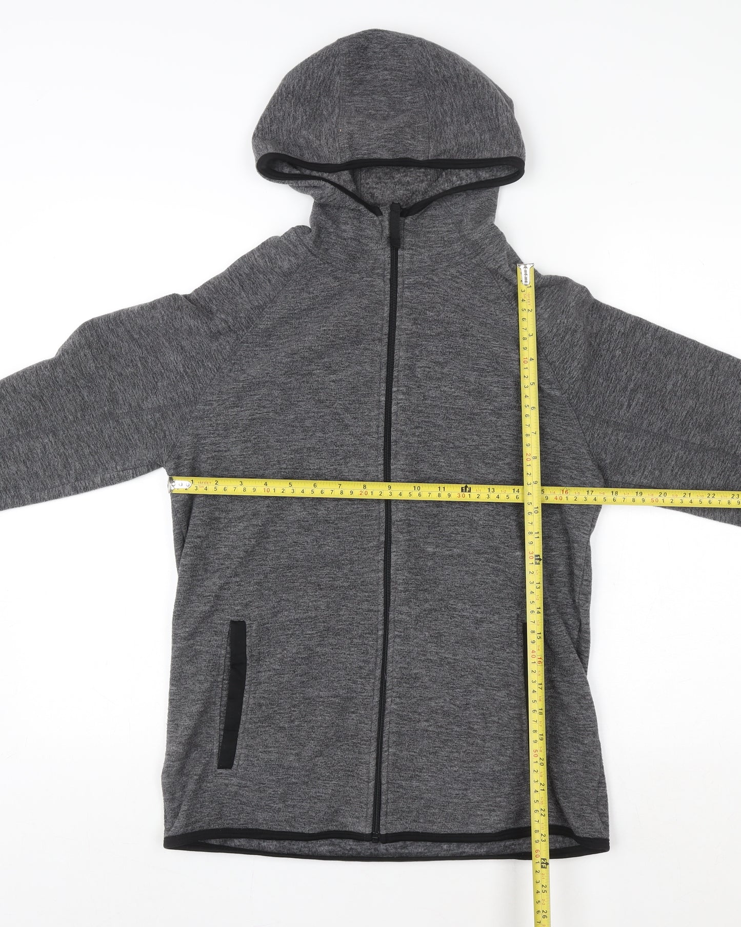 Mountain Warehouse Women Grey XS Full Zip Hooded Fleece Hoodie