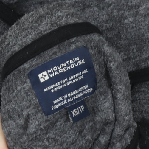 Mountain Warehouse Women Grey XS Full Zip Hooded Fleece Hoodie