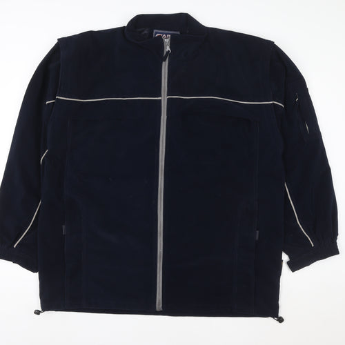 APLX Men's Blue 2XL Reflective Full Zip Sports Jacket