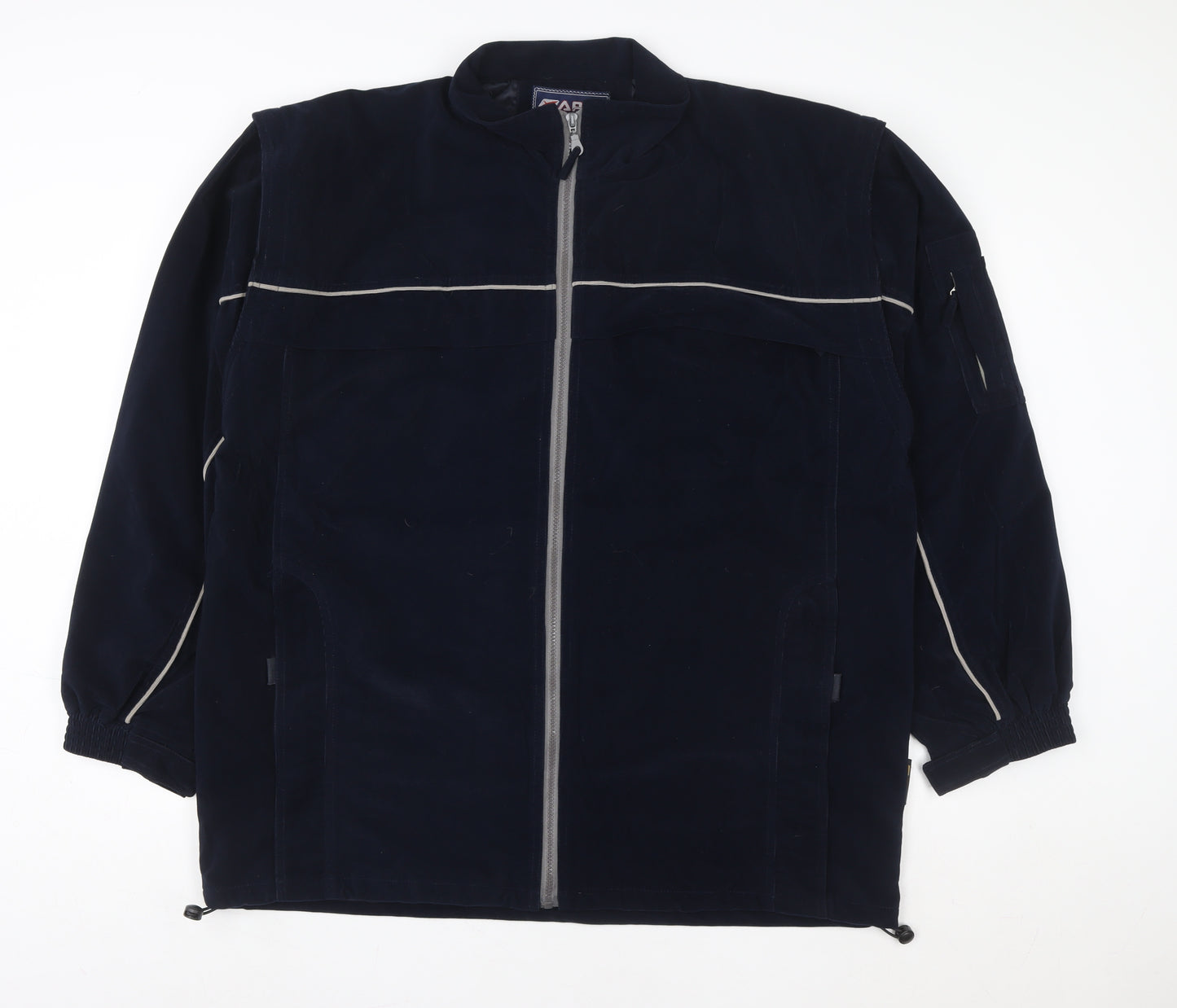 APLX Men's Blue 2XL Reflective Full Zip Sports Jacket