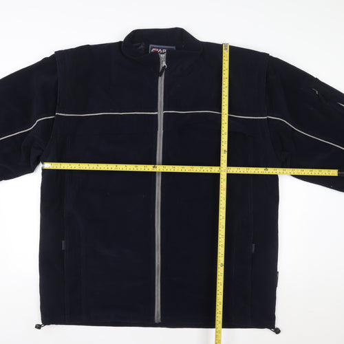 APLX Men's Blue 2XL Reflective Full Zip Sports Jacket