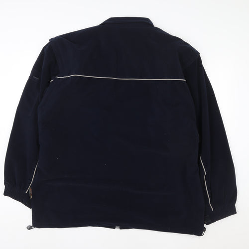 APLX Men's Blue 2XL Reflective Full Zip Sports Jacket