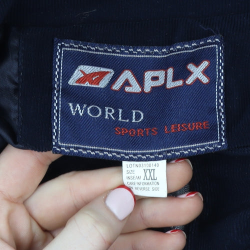 APLX Men's Blue 2XL Reflective Full Zip Sports Jacket