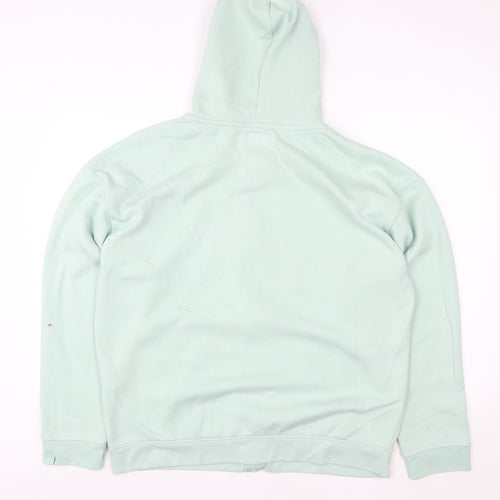 Bench Women Mint Green Full Zip Hoodie Size L UK 14 Hooded Sweatshirt
