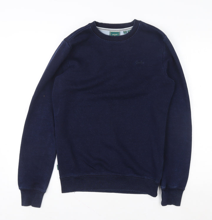 Superdry Men's Blue Crew Neck Pullover Sweatshirt XS