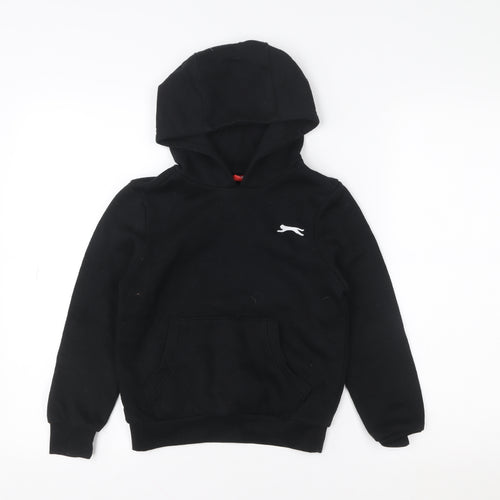 Slazenger Boys Black 7-8 Years Pullover Hoodie with Logo