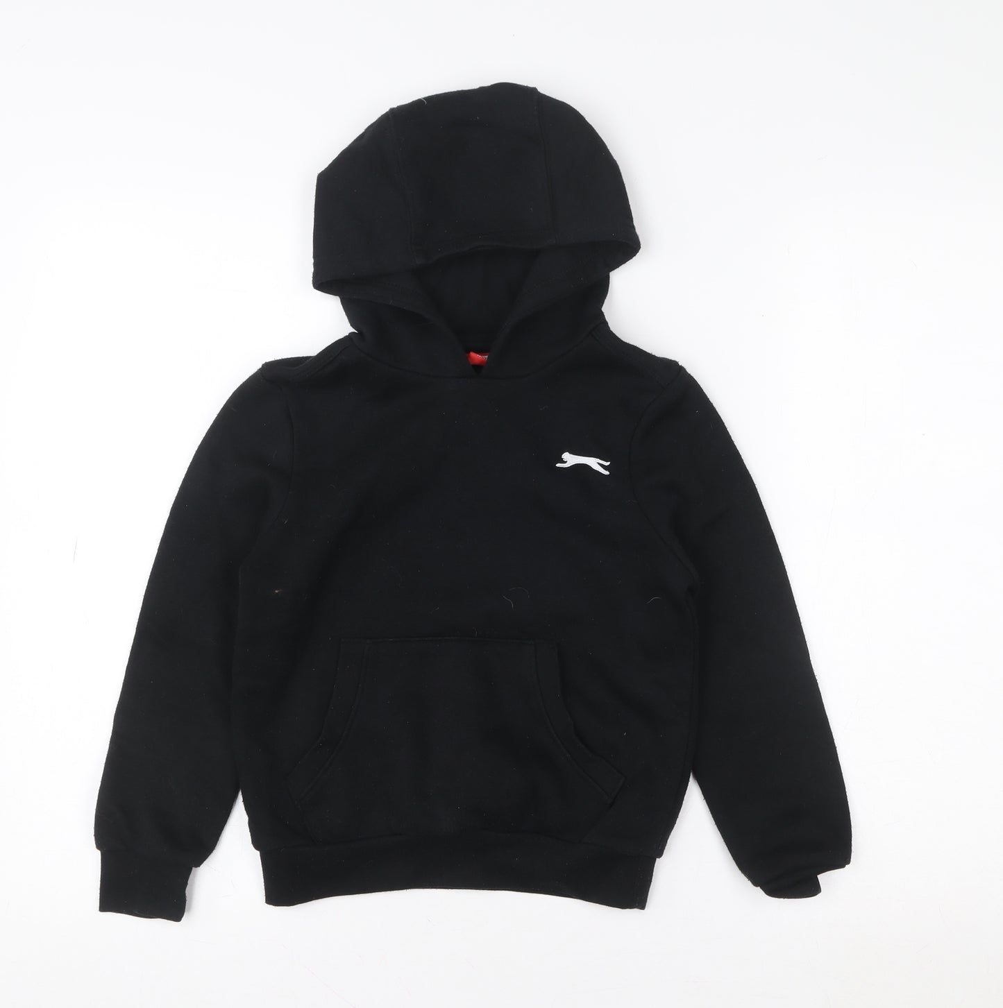 Slazenger Boys Black 7-8 Years Pullover Hoodie with Logo