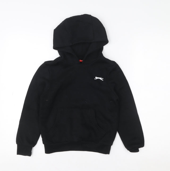 Slazenger Boys Black 7-8 Years Pullover Hoodie with Logo