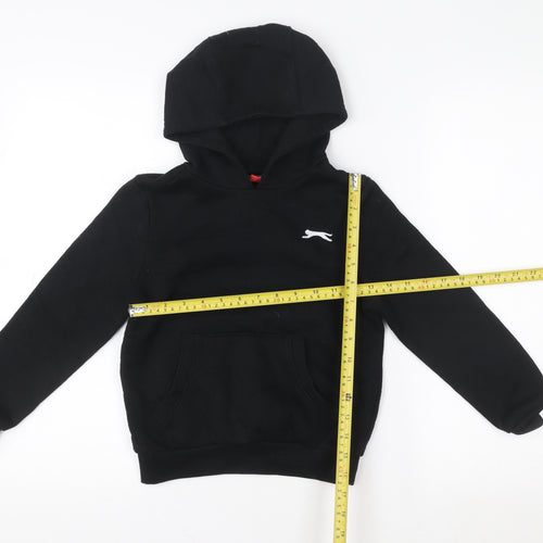 Slazenger Boys Black 7-8 Years Pullover Hoodie with Logo