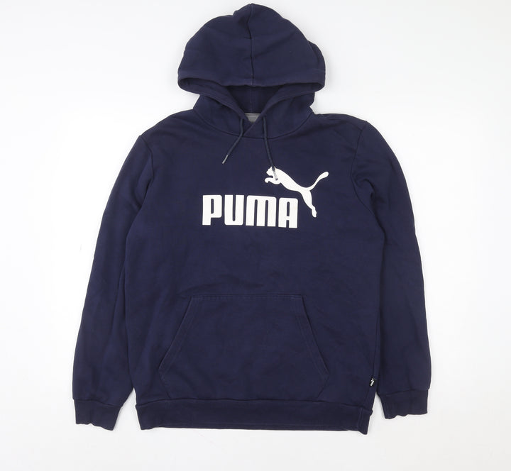 Puma Women Navy Blue Small Pullover Hoodie Sweatshirt