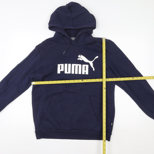 Puma Women Navy Blue Small Pullover Hoodie Sweatshirt
