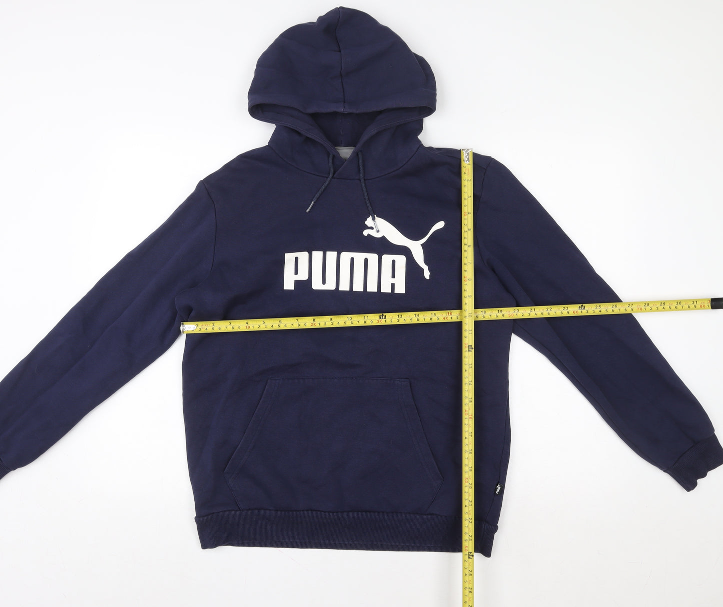 Puma Women Navy Blue Small Pullover Hoodie Sweatshirt