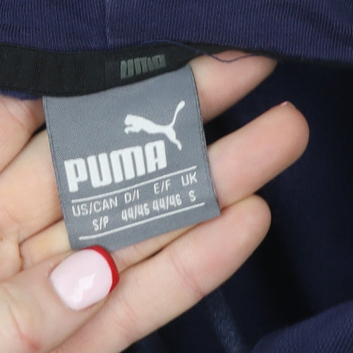 Puma Women Navy Blue Small Pullover Hoodie Sweatshirt
