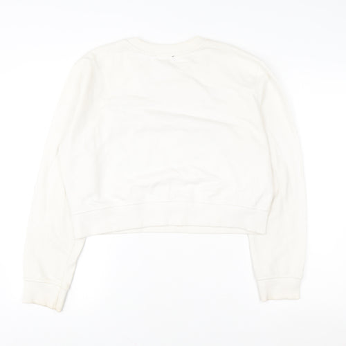 New Look Womens Ivory Graphic Print Sweatshirt Size 14