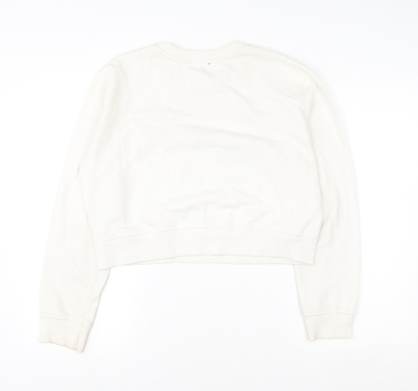 New Look Womens Ivory Graphic Print Sweatshirt Size 14