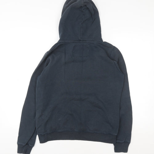 Jack Wills Womens Navy Hoodie Size S Pullover Glitter Logo