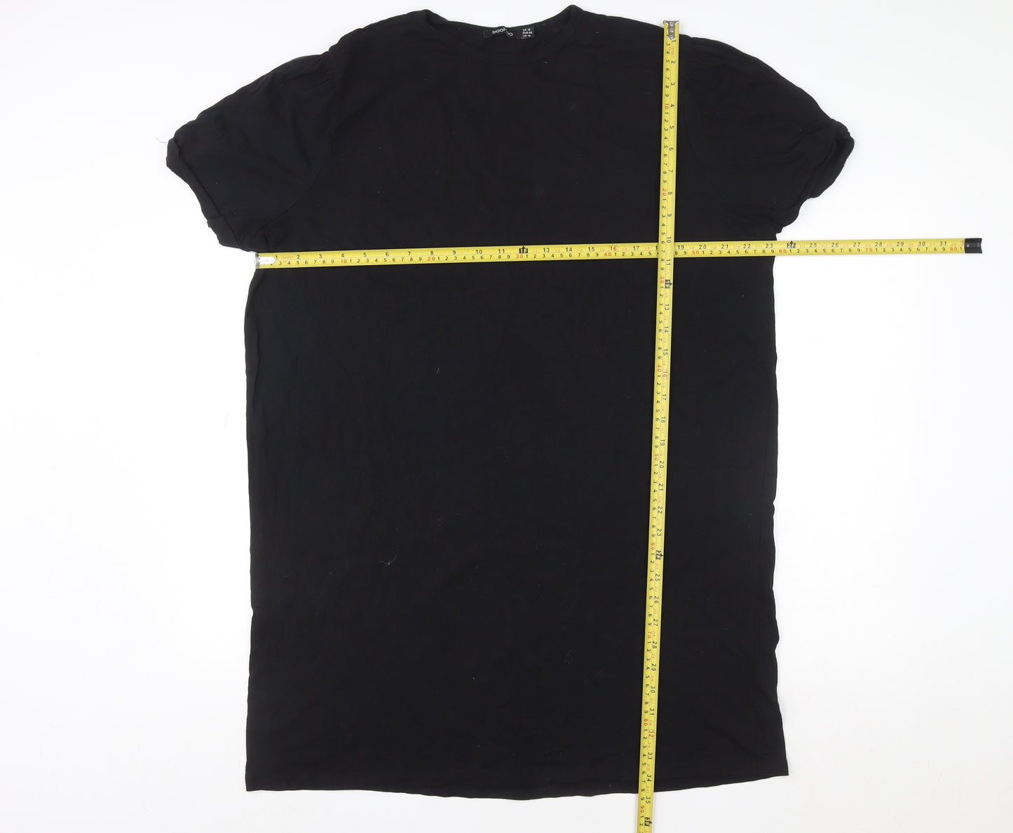 boohoo Men's Black Regular Fit Cotton Crew Neck T-Shirt Size L