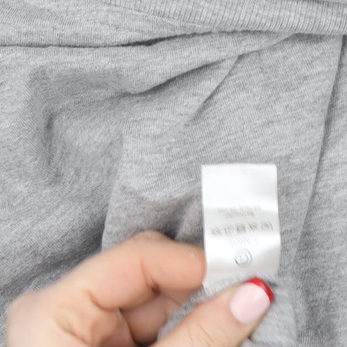 Hydra Active Men’s Grey Long Sleeve Cotton Roll Neck Top Size M
