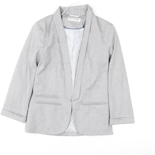 Miss Selfridge Women’s Grey Cotton Blend Blazer Jacket Size 6