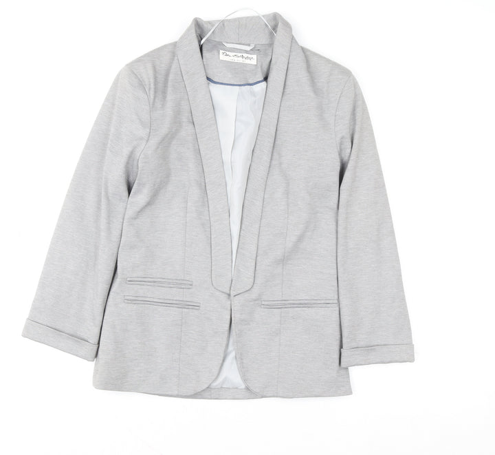 Miss Selfridge Women’s Grey Cotton Blend Blazer Jacket Size 6