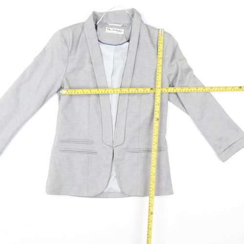 Miss Selfridge Women’s Grey Cotton Blend Blazer Jacket Size 6