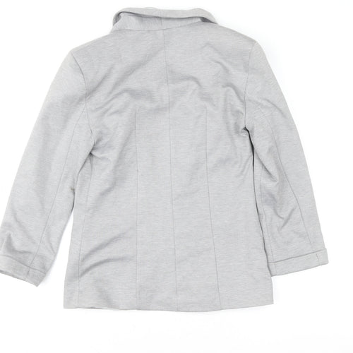 Miss Selfridge Women’s Grey Cotton Blend Blazer Jacket Size 6
