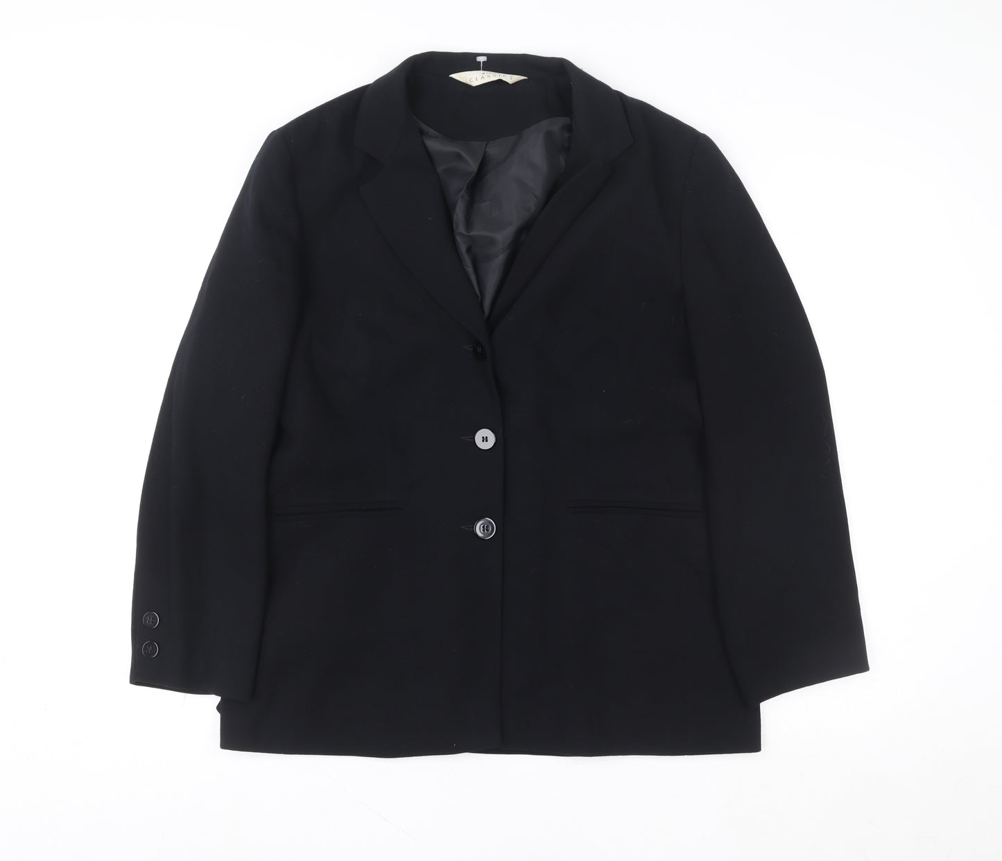 Modern Classics Women's Black Single-Breasted Blazer UK 16