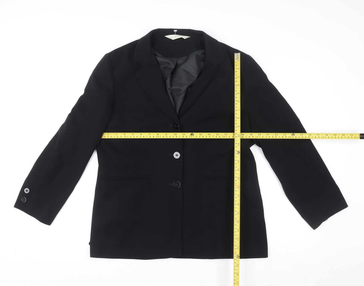 Modern Classics Women's Black Single-Breasted Blazer UK 16