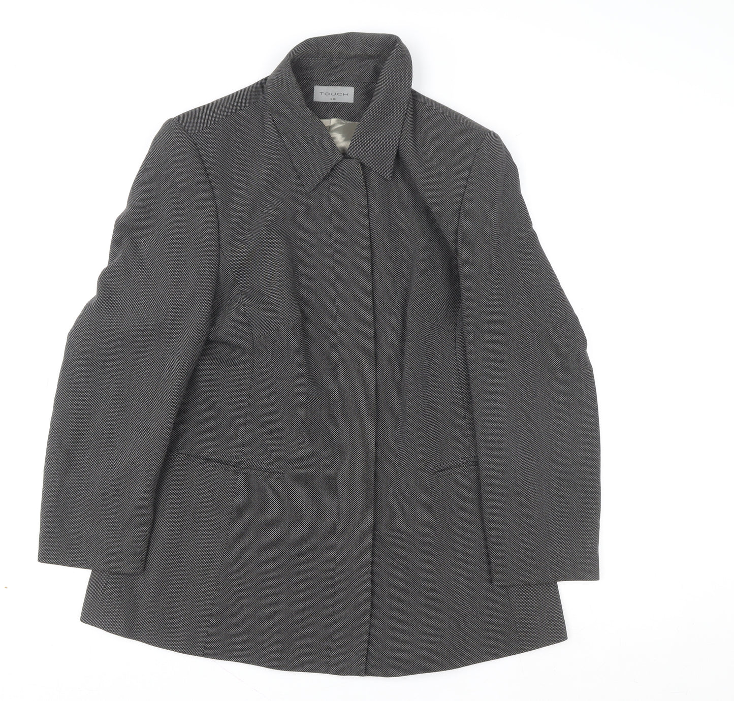 Touch Men’s Grey Classic Overcoat L 42in Lined Formal Business Wear