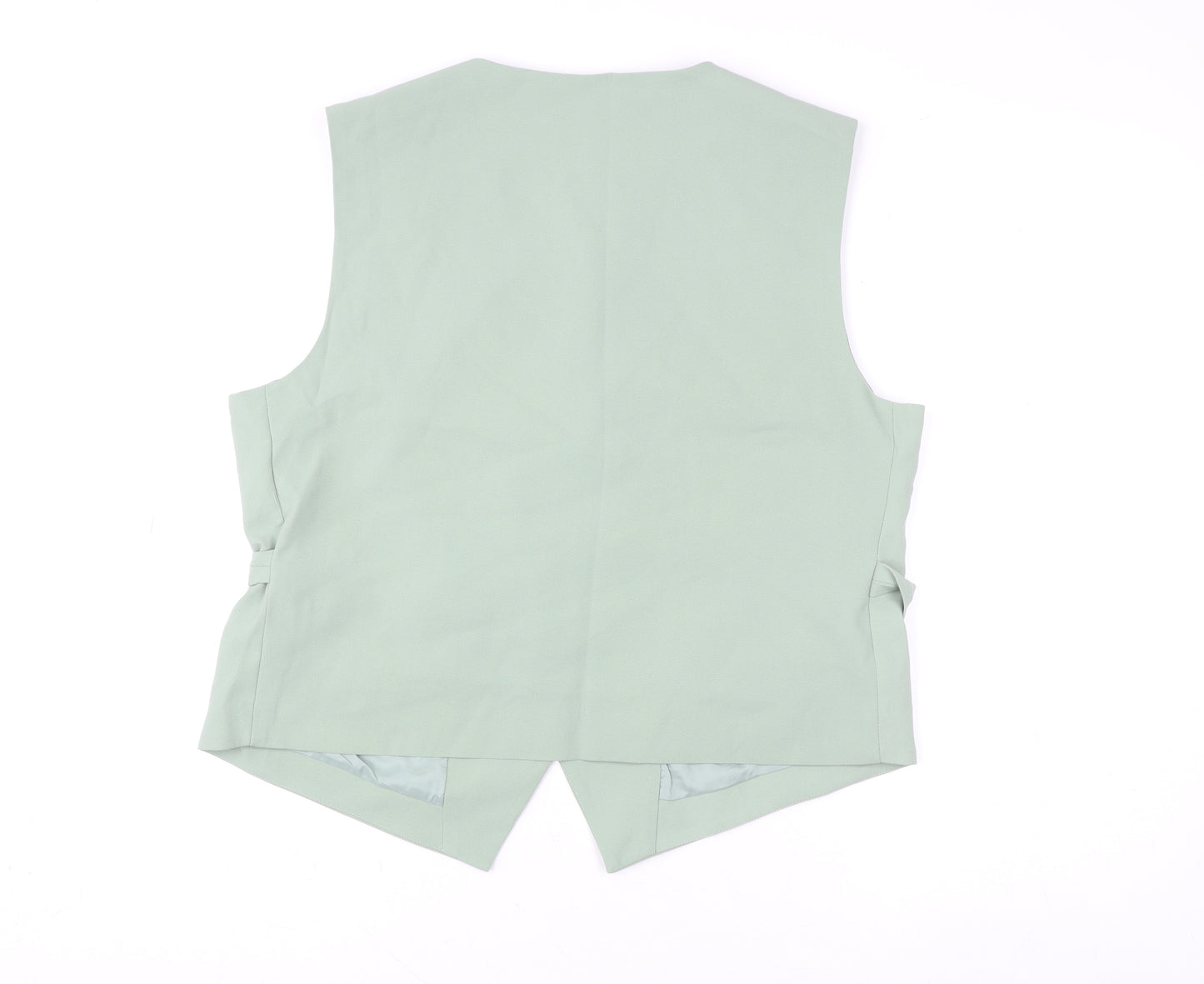Katch Me Womens Green Belted Button Waistcoat XL Elegant Smart