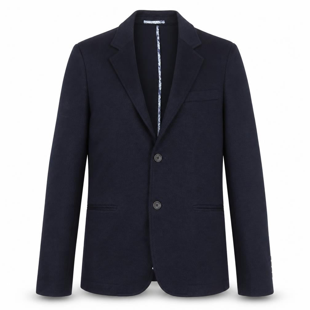Front view of Feraud Women's Blue Wool Blazer Jacket UK 10 Classic Fit