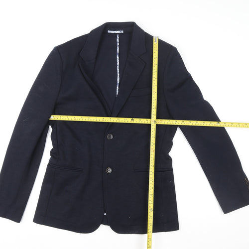 Feraud Women's Blue Wool Blazer Jacket UK 10 Classic Fit