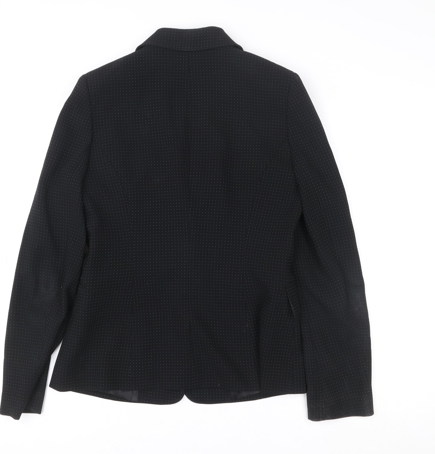 Hobbs Women’s Black Wool Blend Single-Breasted Blazer Size 10