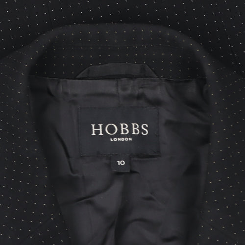 Hobbs Women’s Black Wool Blend Single-Breasted Blazer Size 10