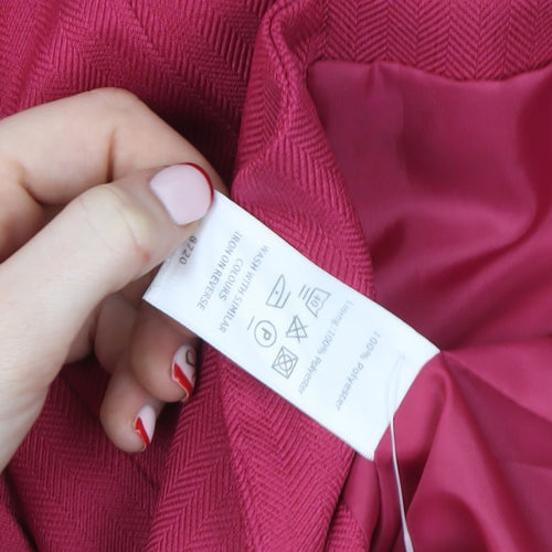 Autonomy Womens Pink Classic Blazer Jacket Size 16 Single Breasted Twill