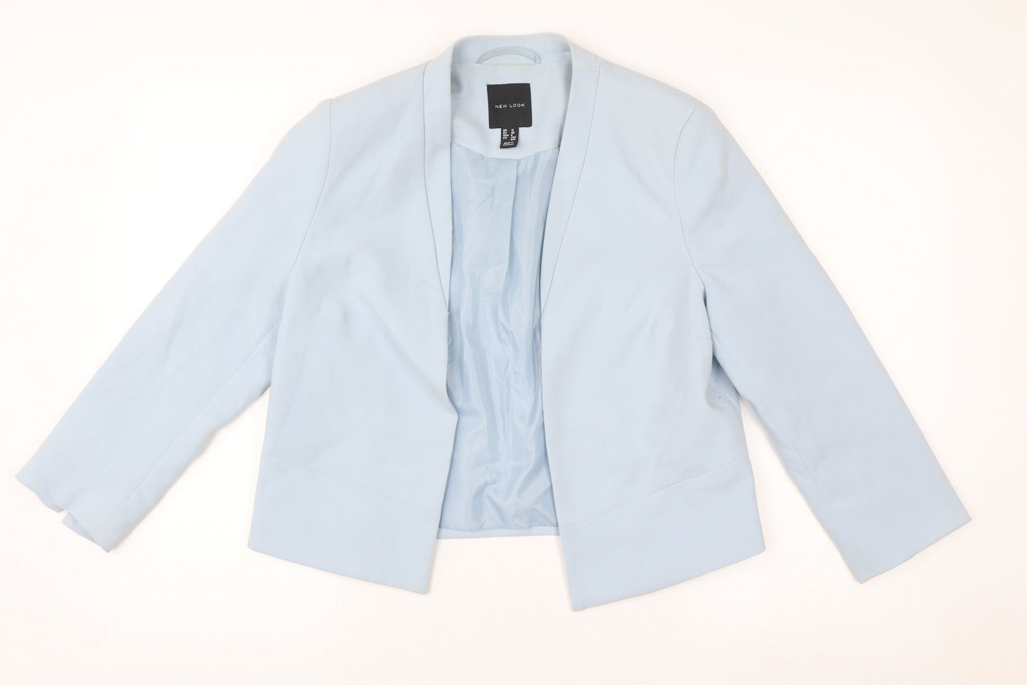 New Look Women’s Blue Open Front Blazer UK 12 Short Lightweight Jacket
