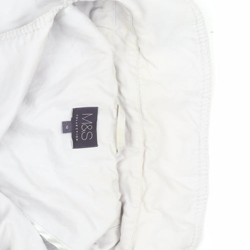Marks and Spencer Women Grey Size 12 Lyocell Mid-Length Jacket