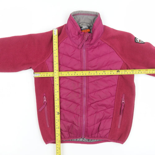 Trespass Girls Pink Puffer Jacket 5-6 Years Quilted Fleece Lined Coat