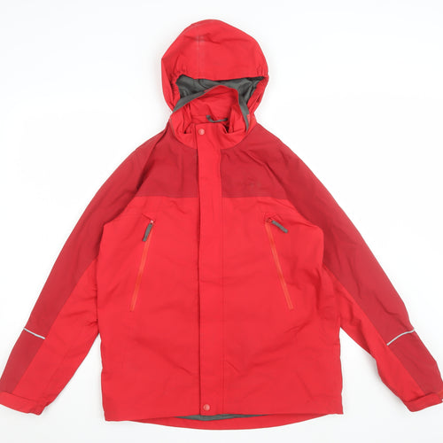 Peter Storm Men's Red Waterproof Hooded Rain Coat Jacket L