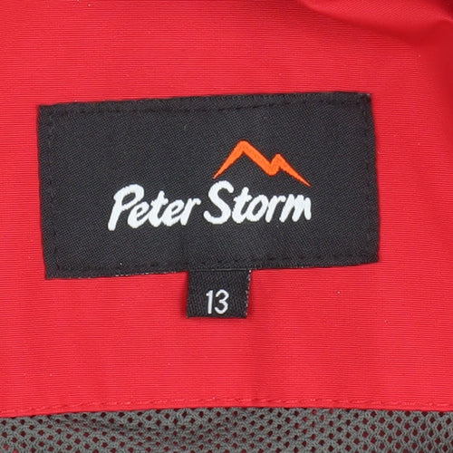 Peter Storm Men's Red Waterproof Hooded Rain Coat Jacket L